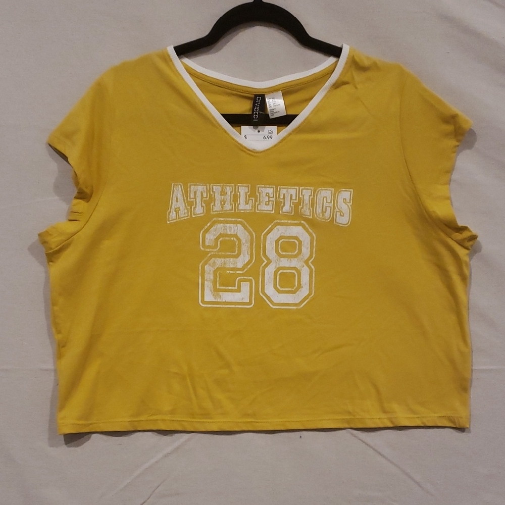 H&M Yellow Athletics Crop Top